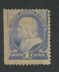 1887 US Stamp #212 1c Mint Hinged Average Original Gum Catalogue Value $90 - Picture 1 of 1