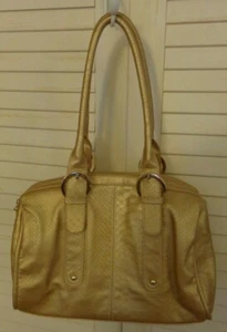 Charming Charlieđź’—Nice Gold Reptile Embossed Tote/Purse/Handbag Gold Hardware - Picture 1 of 9
