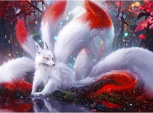Fox Diamond Painting Kits for Adults, Nine Tail Fox Diamond Art Kits for Adults. - Picture 1 of 9