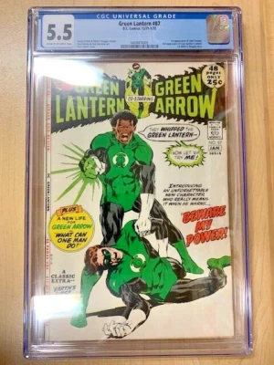GREEN LANTERN 87   1st Appearance of JOHN STEWART!   Very Clean  FINE- (5.5) CGC - Image 1 of 3