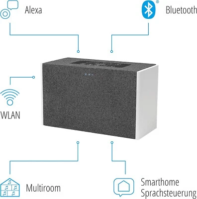 MEDION LIFE P61142 WLAN Multiroom Lautsprecher Spracherkennung Alexa Bluetooth - Bild 1 von 4