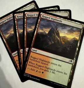 Rugged Highlands (273) Kamigawa: Neon Dynasty x4 4x NEO MTG Playset Magic - Picture 1 of 1