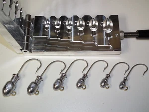 Salzwasser Kugel Vorrichtung -2 mit Augen 1/2,3/4,1,1,5,2,3oz 3407 Form CNC Aluminium - Bild 1 von 6