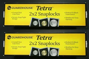 50 Guardhouse 2x2 Tetra Plastic Snaplocks 1/10 Ounce Gold Eagle Coin Holders - Picture 1 of 6