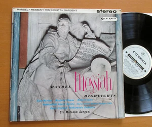 SAX 2365 ED1 Handel Messiah Highlights Sir Malcolm Sargent Columbia 1st B/S - Picture 1 of 5
