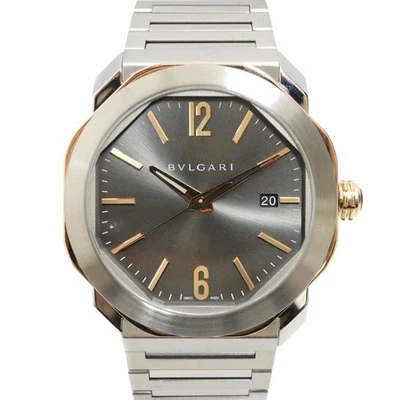 Reloj automático Bvlgari Octo Roma 103083 41 mm acero inoxidable esfera gris #KN368 Foto 1 de 4