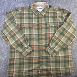 Mountain Khakis Shirt Jacket 2XL Green Plaid Snap Soft Outdoors Long Sleeve - Picture 1 of 8
