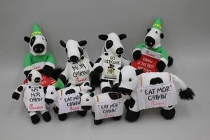 Lote de 8 vacas de peluche Chick Fil A vacaciones de Navidad elfos de peluche grandes/pequeños - Imagen 1 de 12