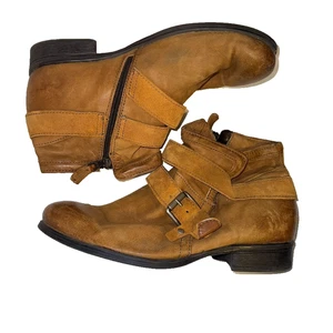 Miz Mooz Spencer Leder Stiefeletten Damen 42 US 11/11,5 Braun Schnallenschuh - Bild 1 von 7
