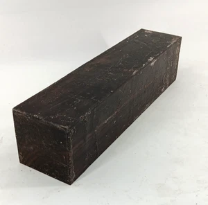 Macassar Ebony turning blank, air-dried and waxed, 3" x 3" x 12" - Picture 1 of 2