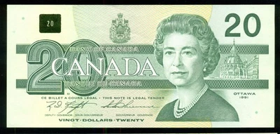 1991 $20 BC-58c Canadá, Caballero/Theissen, Birds of Canada Emisión Foto 1 de 2