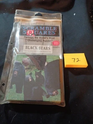 Rompecabezas de 9 piezas cuadrados B Dazzle Black Bears Scramble Foto 1 de 4
