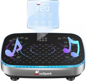 Vibration Plate, EvoSpark Vibration Plate Exercise Machine with 9 LED Light Eff - Picture 1 of 9