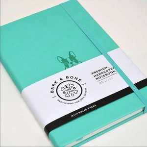Bark & Bone Premium Hardcover Notebook 160 pages Teal French Bulldog FAST! AH - Picture 1 of 1