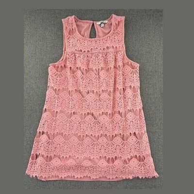 Speechless Shift платье кружева пыльный розовый без рукавов с подкладкой большой крючком наложение - Изображение 1 из 4