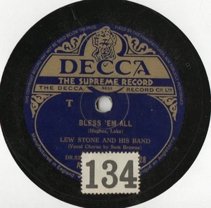 WW2 LEW STONE AND HIS BAND 78 - BLESS EM ALL - GOOD MORNING SERGEANT MAJOR - EX - Imagen 1 de 3