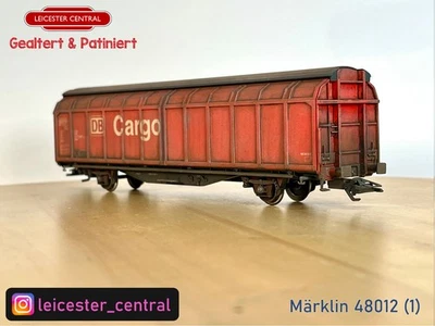 Gealtert / Patiniert Märklin 48012 Schiebewandwagen der DB CARGO HO / AC in OVP - Bild 1 von 4