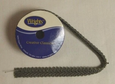 Borde Gimp Wrights - 1/2" de ancho x 3 yardas - Dorado u Oliva Oscuro Taupe Foto 1 de 2