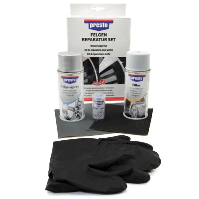 Presto Felgen Reparieren Reparatur Set 521171 Felgenlack Lack Felge Alufelge  - Bild 1 von 4