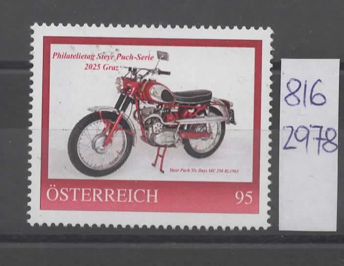 Österreich PM Philatelietag GRAZ STEYR PUCH 250 März 25  8162978 ** - Imagen 1 de 1