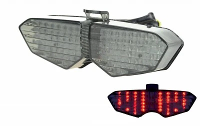 Para Yamaha 2003-09 YZF-R6S,03-05 YZF-R6; Luz trasera LED secuencial freno luz trasera Foto 1 de 4
