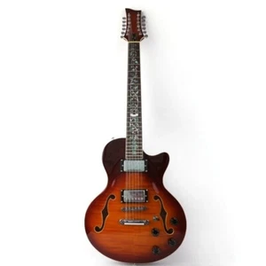 12-String Maple Top Semi-Hollow Electric guitar Rosewood Frets Vintage Sunburst - Picture 1 of 6