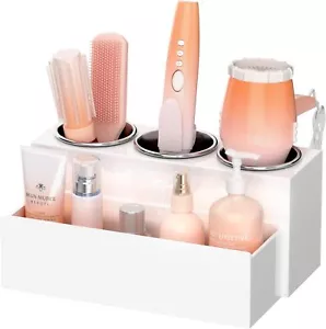NIUBEE Hair Tool Organizer, Acrylic Dryer and Styling Holder, White - Picture 1 of 7