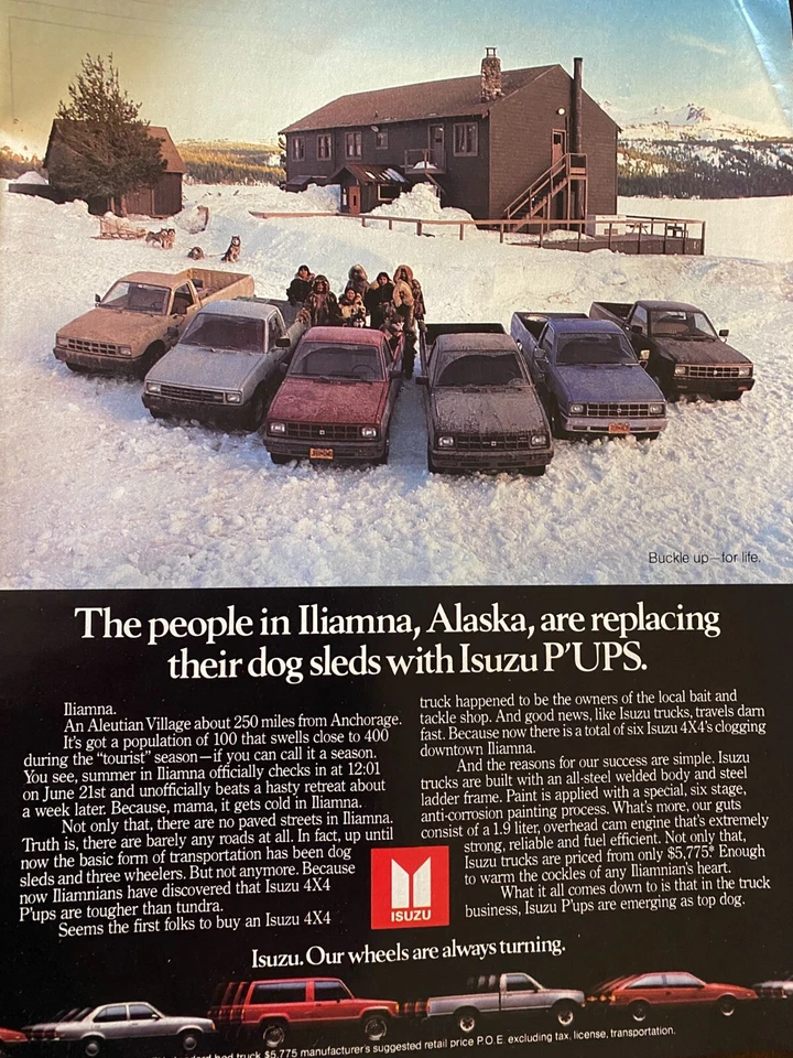 Isuzu P'Ups, Full Page Vintage Print Ad - Image 1 of 1