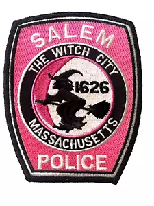 SALEM POLICE BRUSTKREBSBEWUSSTSEIN ROSA PATCH (PK4) MASSACHUSETTS - Bild 1 von 3