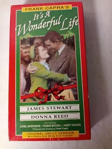 Rare It's A Wonderful Life Vintage Original Uncut Version VHS New Sealed 1990 - Picture 1 of 8