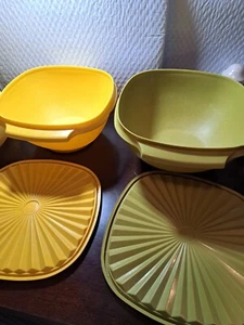Tupperware Servier Vorratsschüsseln 2er Set eine gelb eine grün - Bild 1 von 6