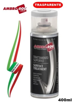 BOMBOLETTA SMALTO SPRAY PRIMER X METALLI PLASTICA TRASPARENTE 400ml "AMBRO-SOL"