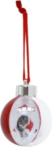 Deknudt Foto-Weihnachtskugel S66FJ4 rot 7,6 x7,6 cm - Bild 1 von 5