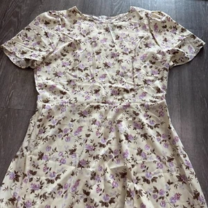 Unbranded Spring Cottage Country Women’s Dress - Size S Beige Multicolor -Pin Up - Picture 1 of 6
