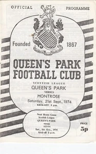 Queen's Park v Montrose 1974/5 (21 Sep) - Picture 1 of 1