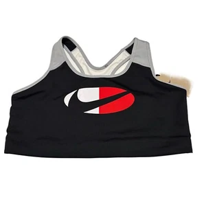 Sujetador deportivo para mujer Nike Plus DriFit Swoosh en negro talla 1X nuevo con etiquetas - Imagen 1 de 4