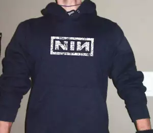 Nine Inch Nails Distressed Band Logo Konzert Rock Hoodie - Bild 1 von 20
