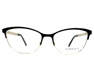 范思哲眼镜框 MOD.1251 1366 黑色金色猫眼全边 53-16-140 — 第 1/4 张图片