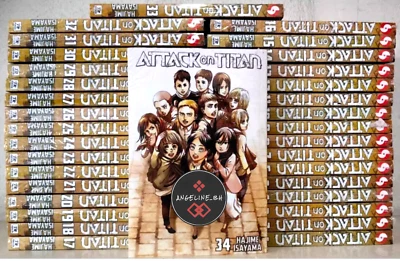 Attack On Titan Manga English Full Set Volume 1-34 (END) By Hajime Isayama DHL