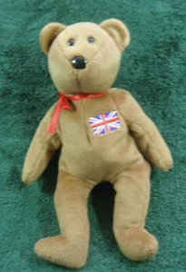 *2303* Britannia  the bear – Ty Beanie Babies – plush – approx 22cm - Picture 1 of 5