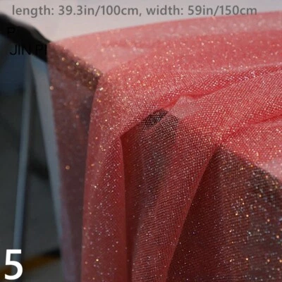 1M Glänzend Glitzer Strass Netzstoff Tuch Hochzeit Kleid Stage Dekor Basteln - Bild 1 von 4