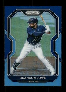 2021 PANINI PRIZM BRANDON LOWE TIER 2 CAROLINA BLUE PRIZM TAMPA BAY RAYS