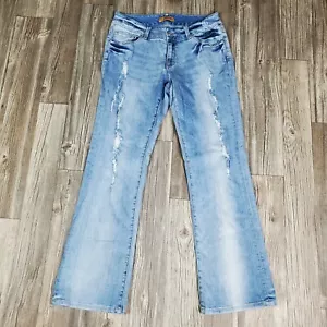 Jeans donna Seven 7 Luxe lavaggio leggero effetto invecchiato strass denim elasticizzato tg 14 - Foto 1 di 12