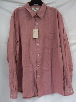 Nueva camisa para hombre Club Room talla XXL ajustada pancarta roja a rayas manga larga Foto 1 de 4