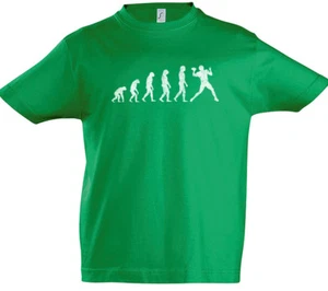 American Football Evolution Boys T-Shirt Coach Fun Training Human Player Field - Picture 1 of 1