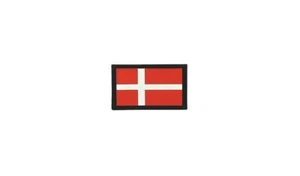 Patch printed embroidered travel souvenir biker backpack flag denmark - Bild 1 von 1