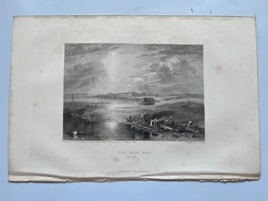 Blick auf das Rote Meer bei Suez Ägypten antiker Stich 1856 - Bild 1 von 4