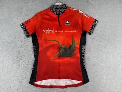 Giordana Cycling Jersey Womens Large Red 1/4 Zip Team Tomato SPM Full Zip Poly - Image 1 of 4