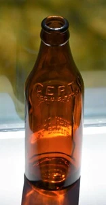 Antique Certo Pectin Amber Glass Bottle 1930s Embossed Label Arrow Early 7 3/8" - Picture 1 of 12