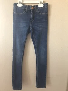 H&M Blue Adjustable Waist Pockets Girls’ Slim Skinny Fit Jeans Size 6/7 Y - Picture 1 of 4